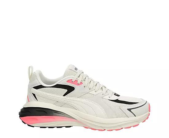 Womens PUMA Hypnotic LS Athletic Shoe - Vapor Gray / Black / Neon Coral Product Image