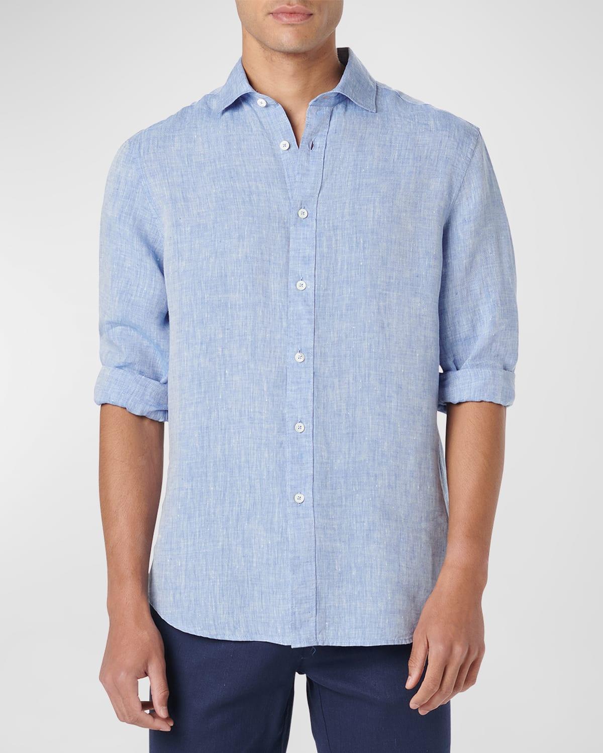 Bugatchi Axel Linen Button-Up Shirt Product Image