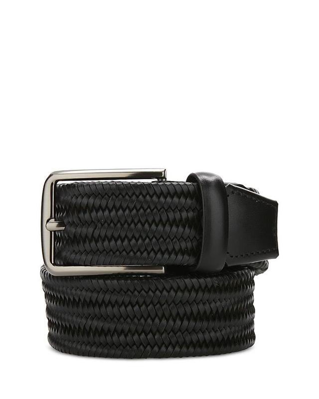 The Mens Store at Bloomingdales Woven Leather Reversible Stretch Belt - 100% Exclusive Product Image