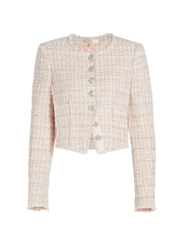 LoveShackFancy Falima Crop Tweed Jacket Product Image