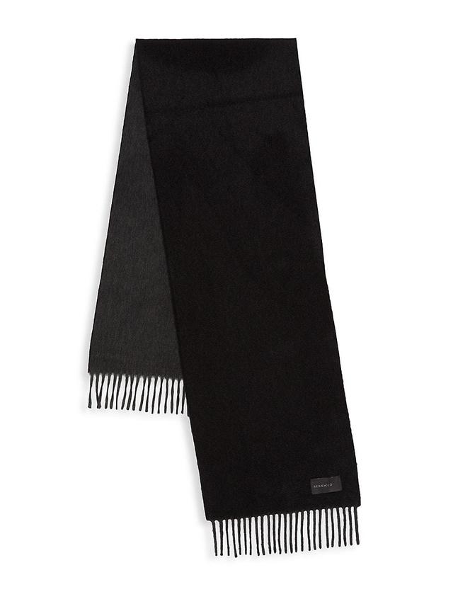 Mens Semi-Reversible Cashmere Scarf Product Image