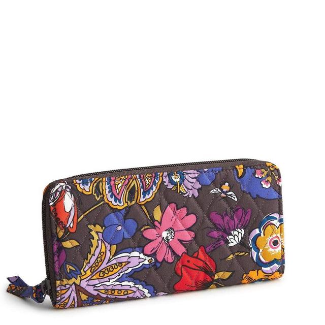 Vera Bradley Continental Wallet Women in Colorful Bouquet Brown/Purple Product Image