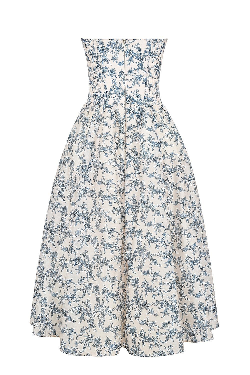 Bennett English Porcelain Print Strapless Sundress Product Image