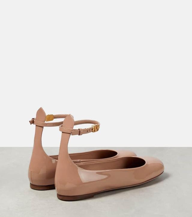 Pink Tan-go Patent Leather Ballerina Flats In Gf9 Rose Cannelle Product Image