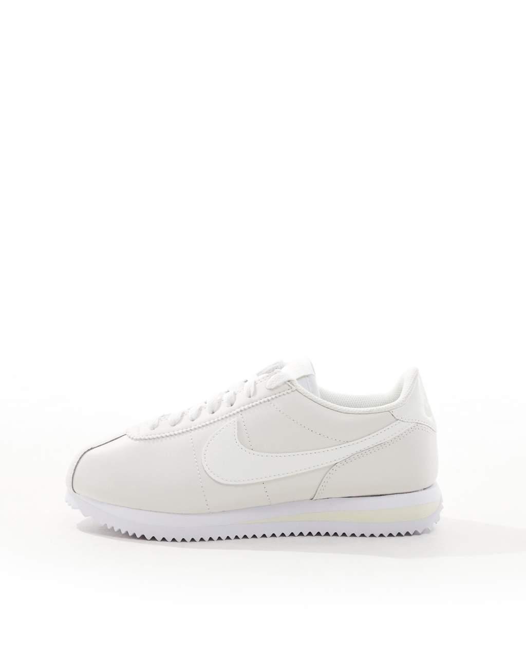 Nike Cortez leather sneakers in off white  Product Image