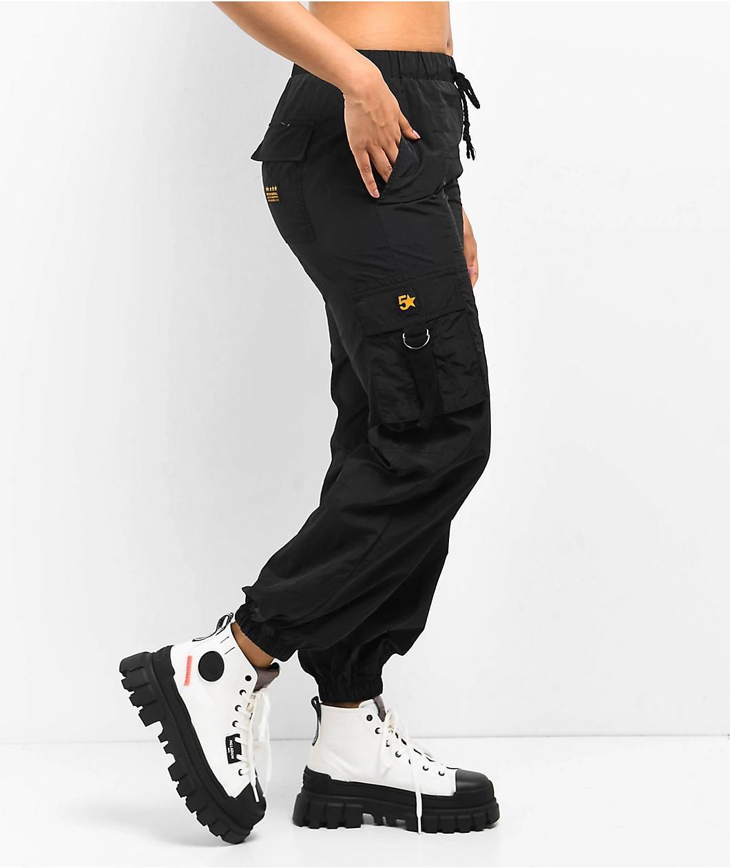 Fivestar General Balloon Low Rise Black Cargo Pant Product Image