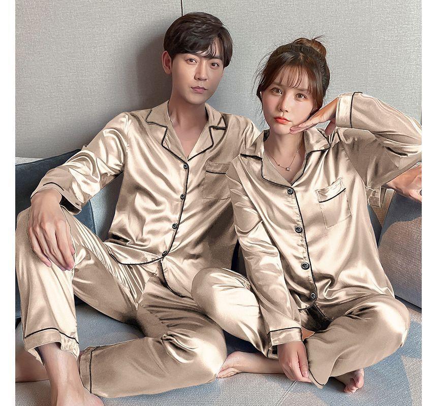 Couple Matching Checked Pajama Set Product Image