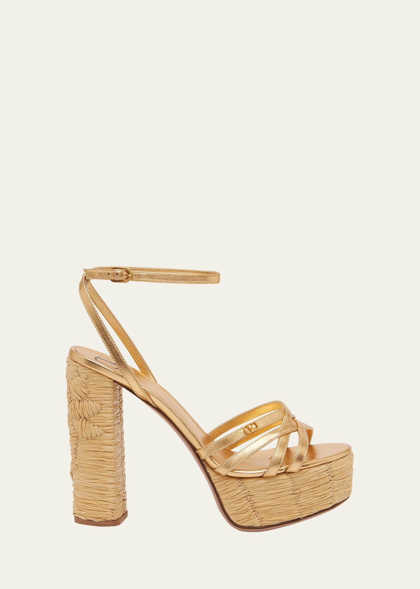 Valentino Garavani Womens Ankle Strap Platform High Heel Sandals Product Image