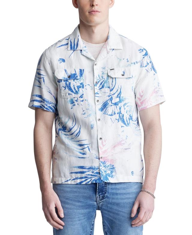 Buffalo David Bitton Mens Salaman Printed Short Sleeve Button-Front Camp Shirt Product Image