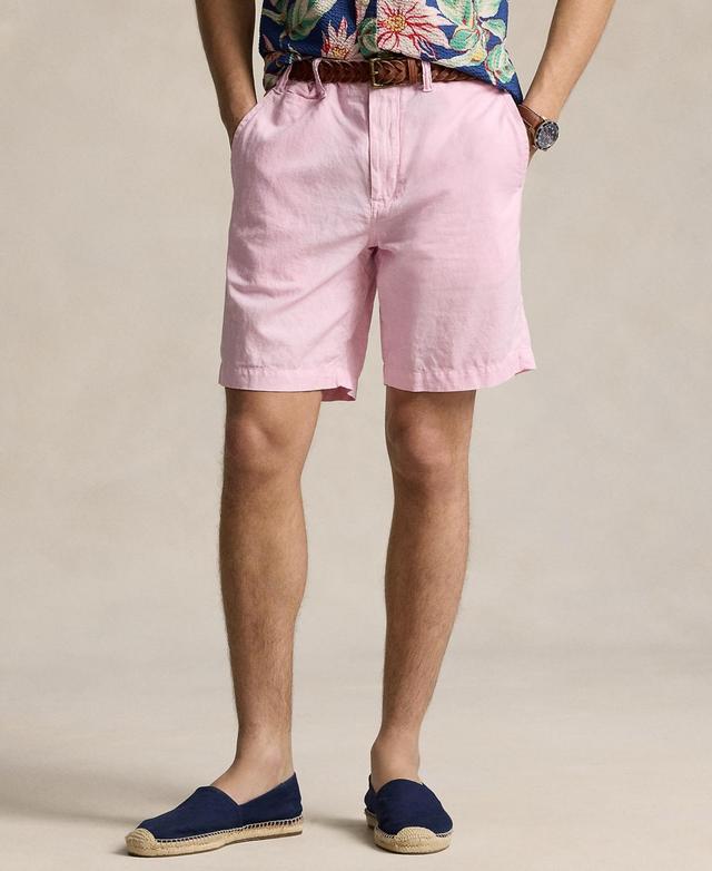 Polo Ralph Lauren Mens 8.5 Straight-Fit Linen Cotton Chino Shorts Product Image