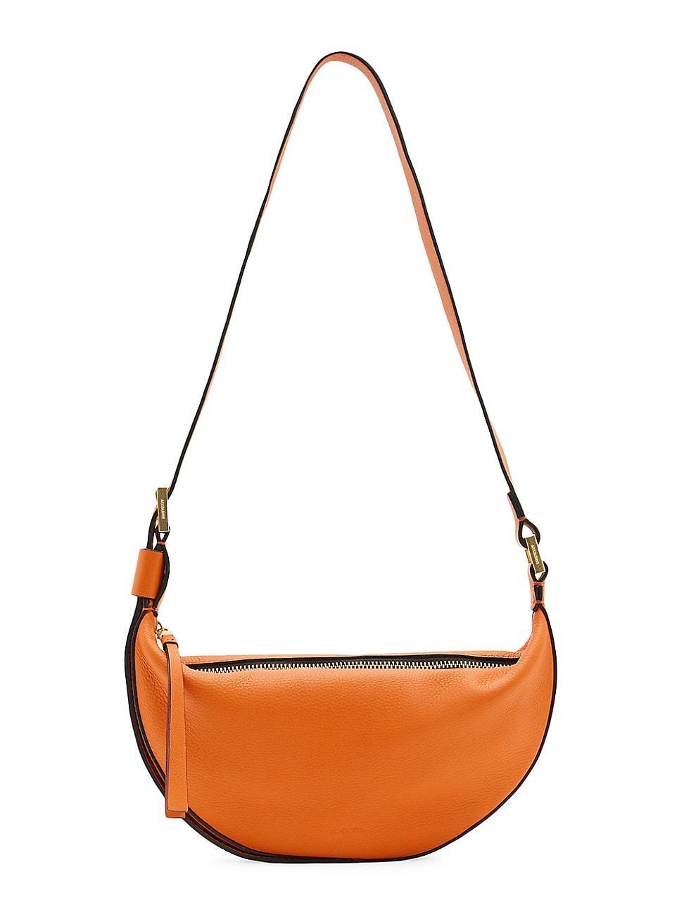 AllSaints Half Moon Leather Crossbody Bag Product Image