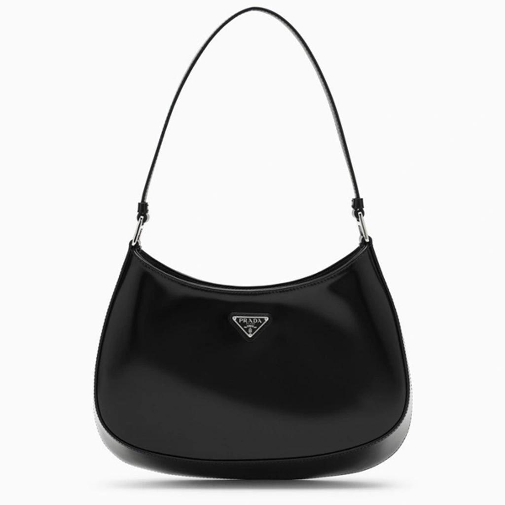 PRADA Cleo Brushed Leather Shoulder Bag In Brown Product Image