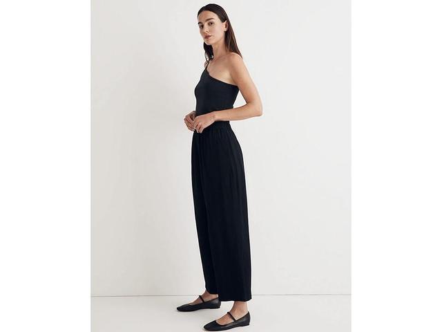 Madewell Crinkled Straight Leg Crop Crepe Pants Product Image