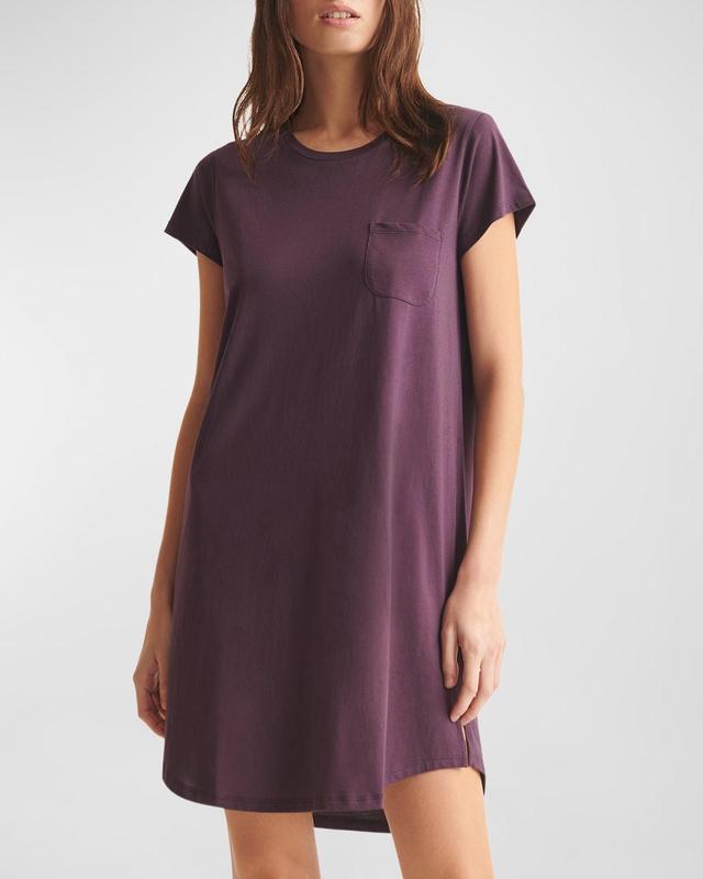 Skin Organic Pima Cotton Carissa Sleepshirt (Plum) Women's Pajama Product Image