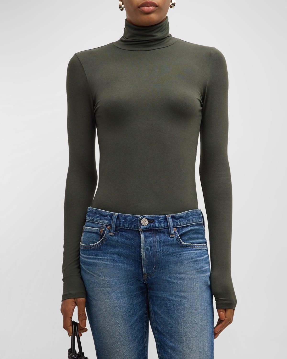 Womens Soft Touch Turtleneck Top Product Image