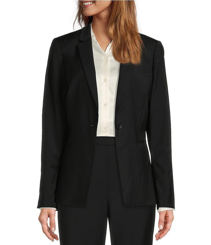 Antonio Melani Gayle Wool Blend Notch Lapel Long Sleeve Blazer Product Image