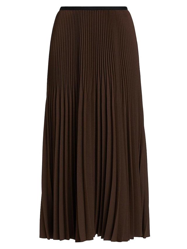 Womens Matte Pleated Midi Skirt Product Image