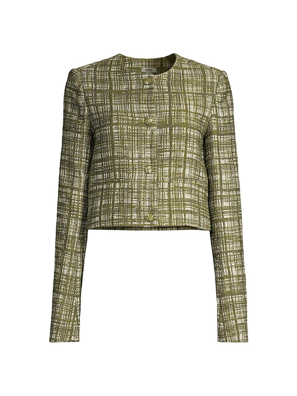 Womens Tweed Cropped Jacket Product Image