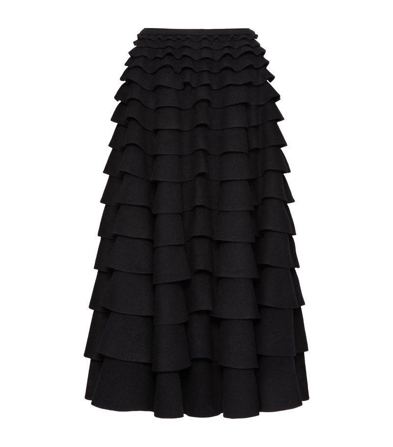 Knit Midi Skirt Woman Black S Product Image