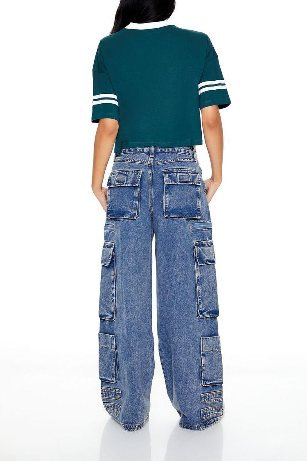 Mid-Rise Baggy Cargo Jeans | Forever 21 Product Image