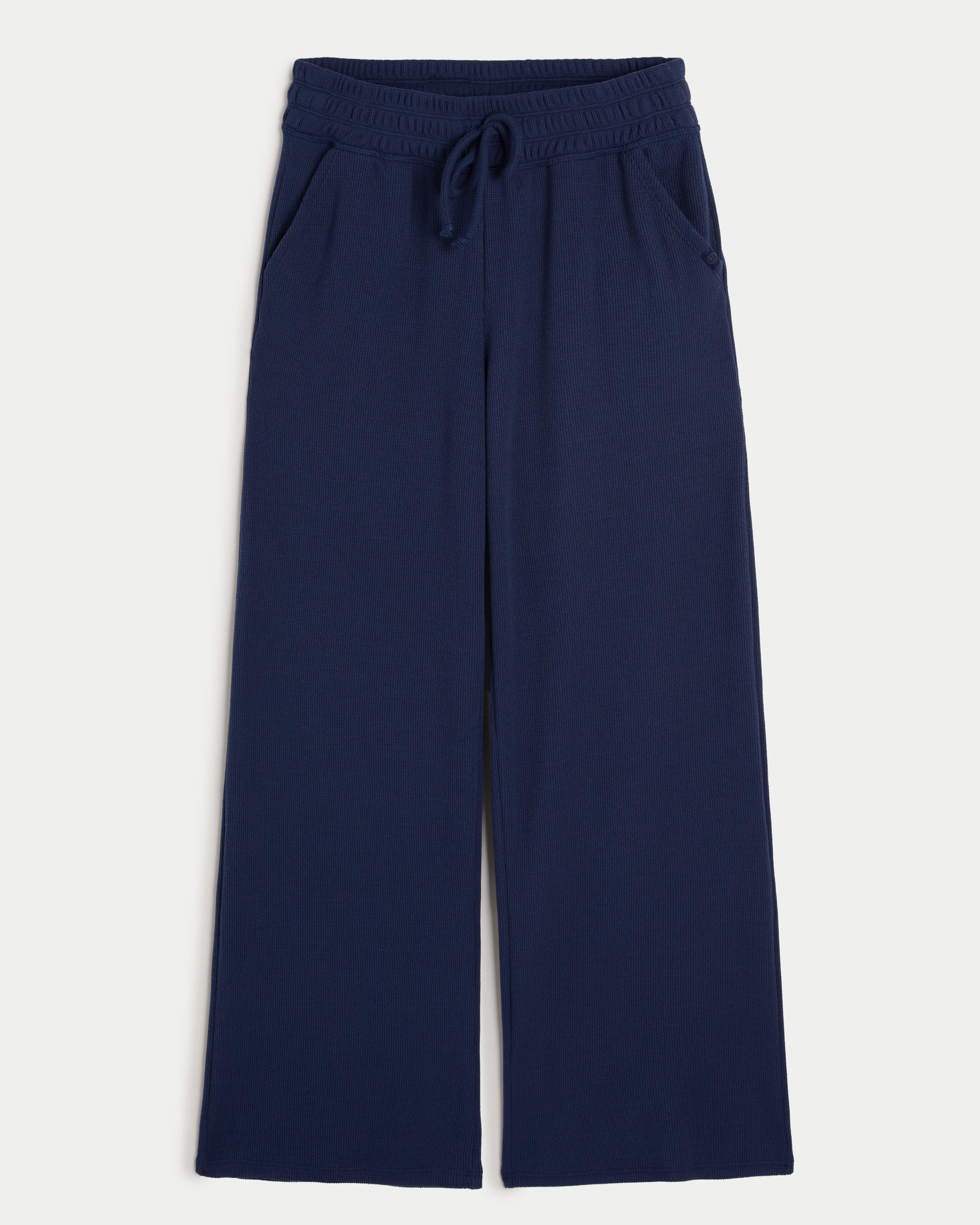 Gilly Hicks Waffle Wide-Leg Pants Product Image