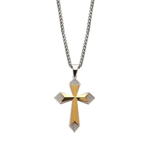 Mens Cross Pendant with 36 Piece Cubic Zirconia Gemstone Product Image