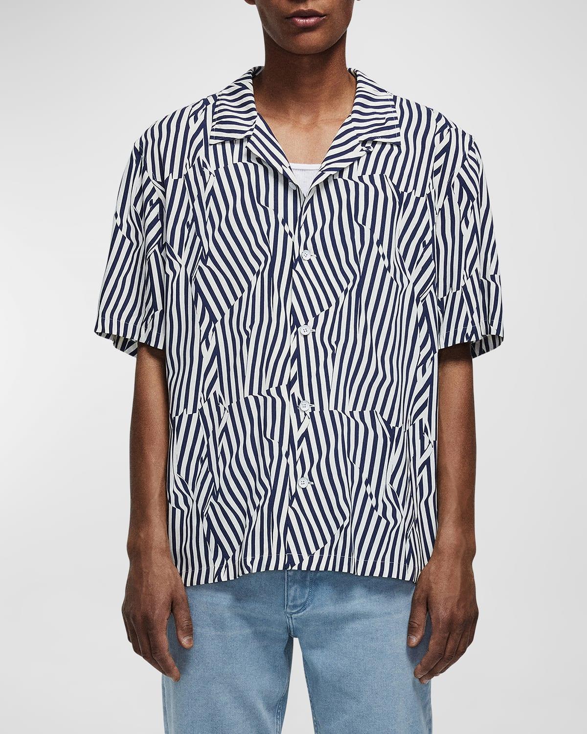 rag & bone Avery Print Short Sleeve Button-Up Camp Shirt Product Image