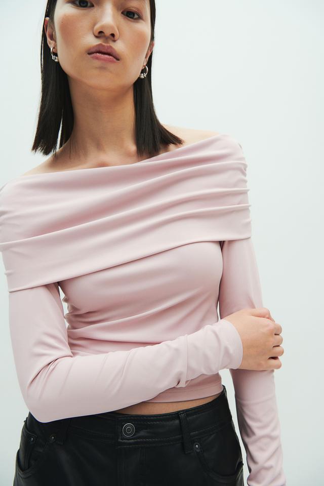 Gathered off-the-shoulder top Product Image