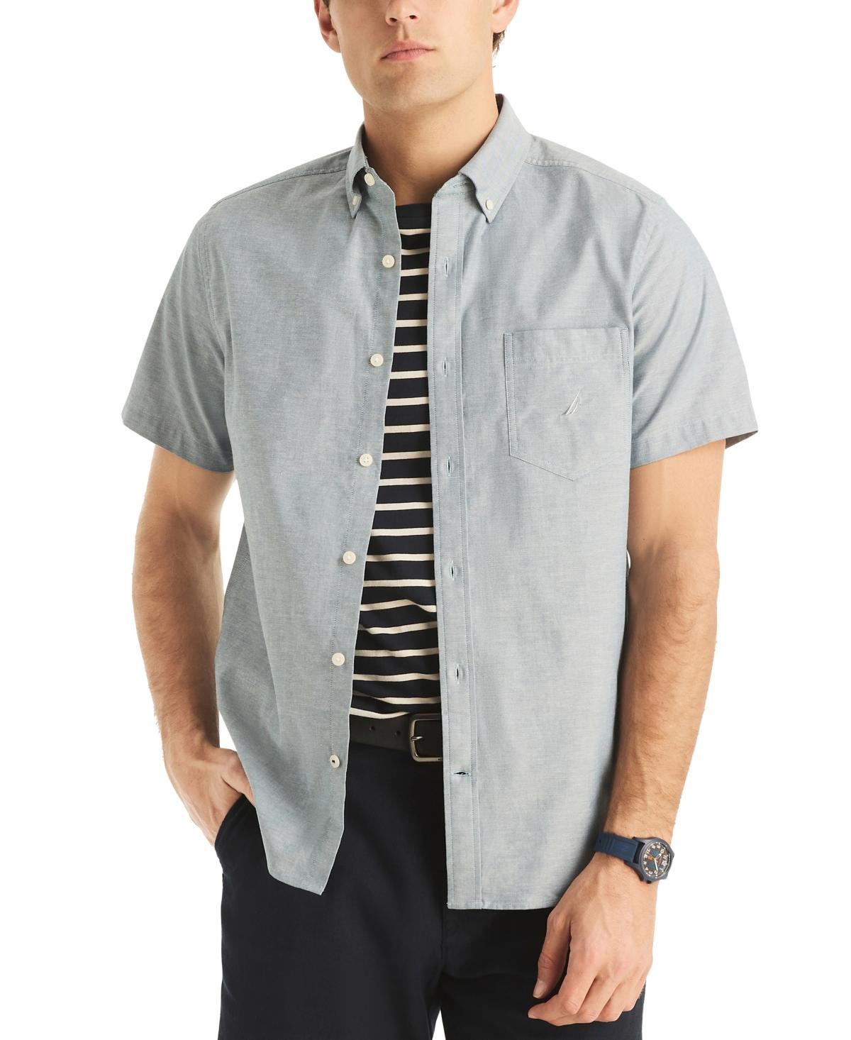 Nautica Mens Classic-Fit Stretch Button-Down Oxford Shirt Product Image