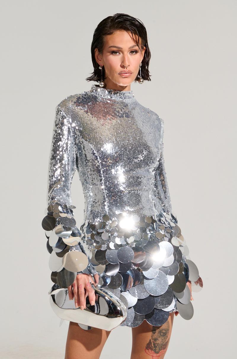 THE MOMENT SEQUIN MINI DRESS Product Image