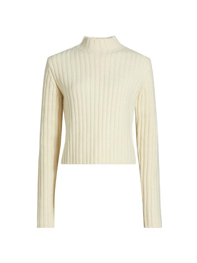 Womens Petite Chunky-Knit Wool Sweater Product Image