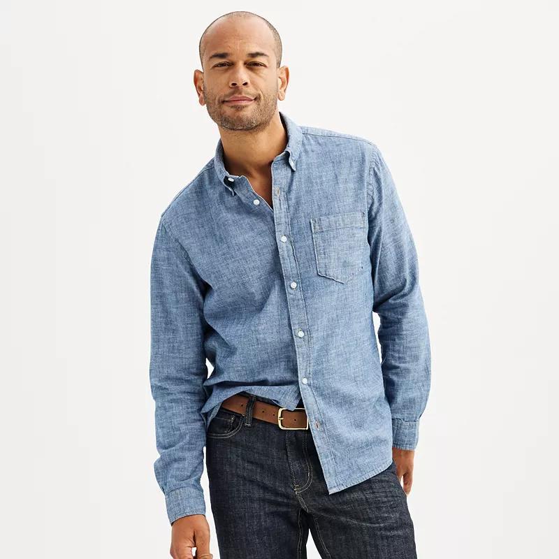 Mens Sonoma Goods For Life Long Sleeve Perfect Length Button-Down Shirt Product Image