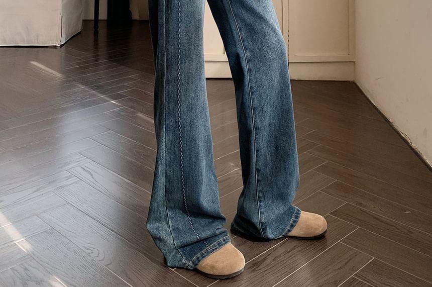 High Rise Washed Wide Leg Jeans Product Image