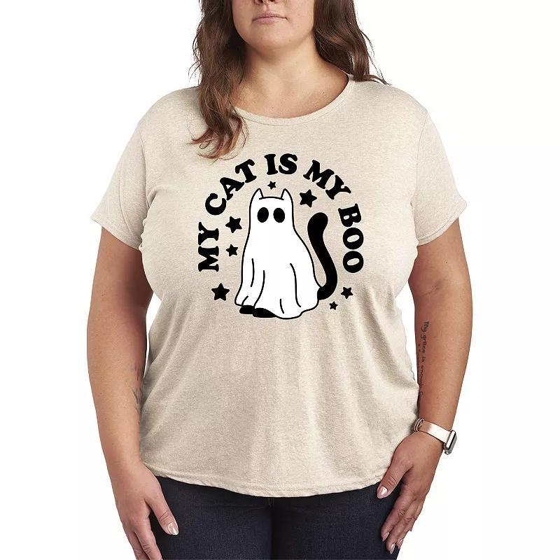 Plus Size My Cat Is My Boo Graphic Tee, Womens Product Image