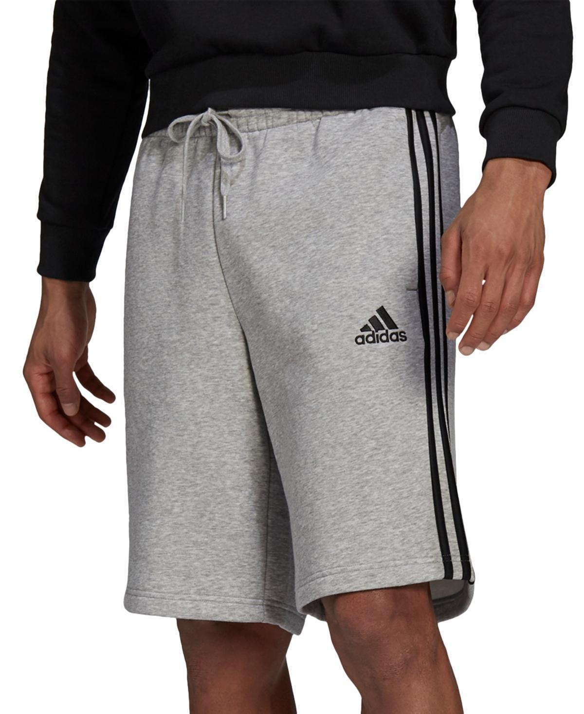 adidas Mens 3-Stripes 10 Fleece Shorts - Arctic Night Product Image