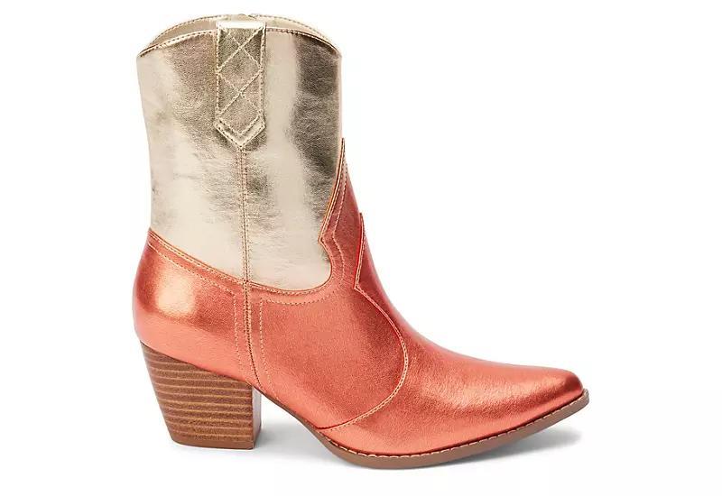 COCONUTS by Matisse Bambi Metallic Pointed Toe Cowboy Booties Product Image