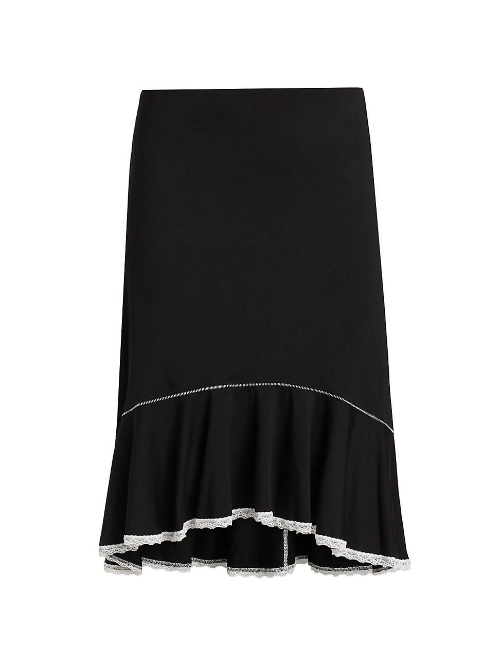 Womens Dainty Low-Rise Midi-Skirt product image