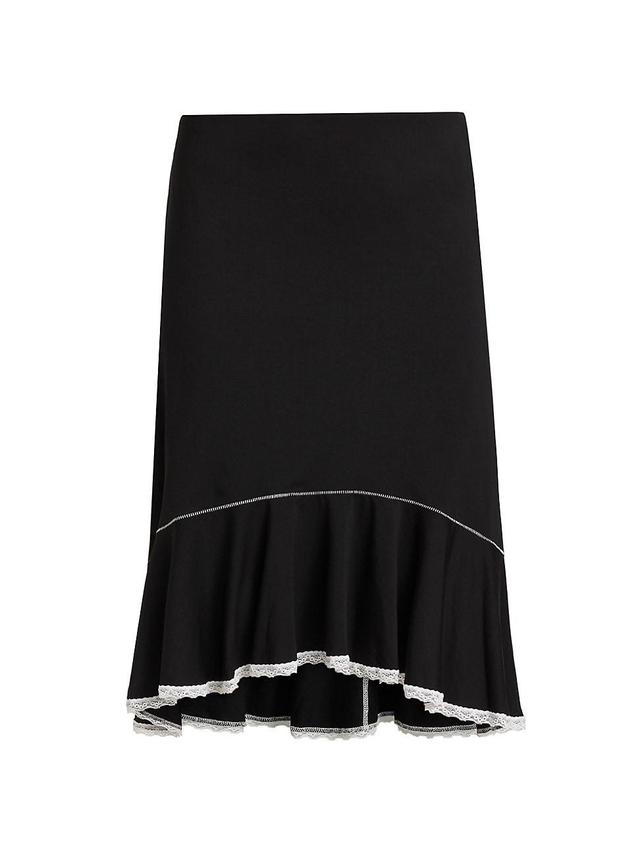 Womens Dainty Low-Rise Midi-Skirt Product Image