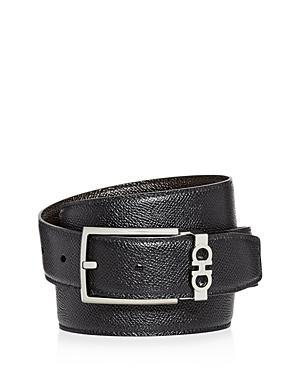 Men's Reversible Textured Leather Belt with Classic Buckle Product Image