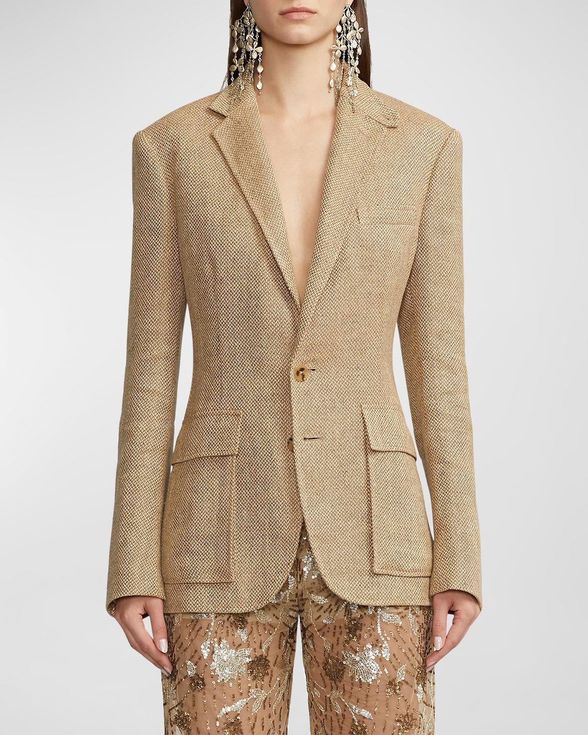 Womens Rileigh Broken Twill Linen Blazer Product Image