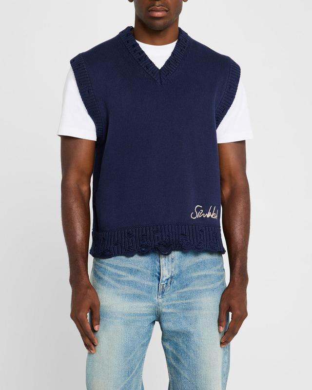 Men's Zayn Distressed Sweater Vest Product Image