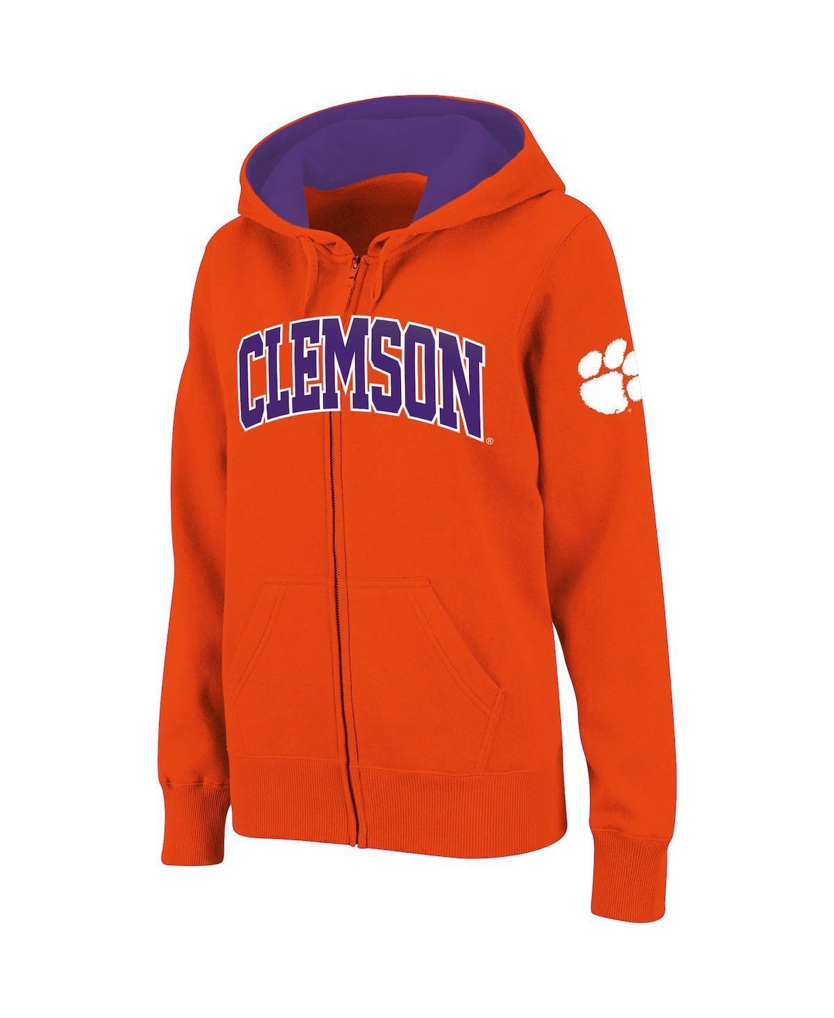 Womens Clemson Tigers Arched Name Full-Zip Hoodie Product Image