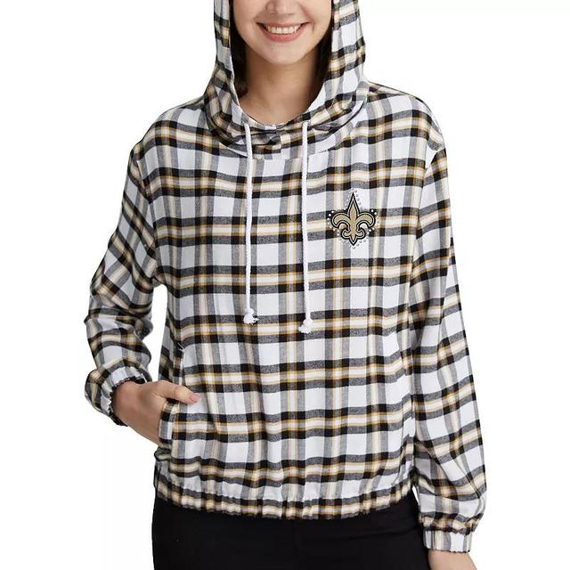 Womens Concepts Sport /Gold New Orleans Saints Sienna Flannel Long Sleeve Hoodie Top Product Image