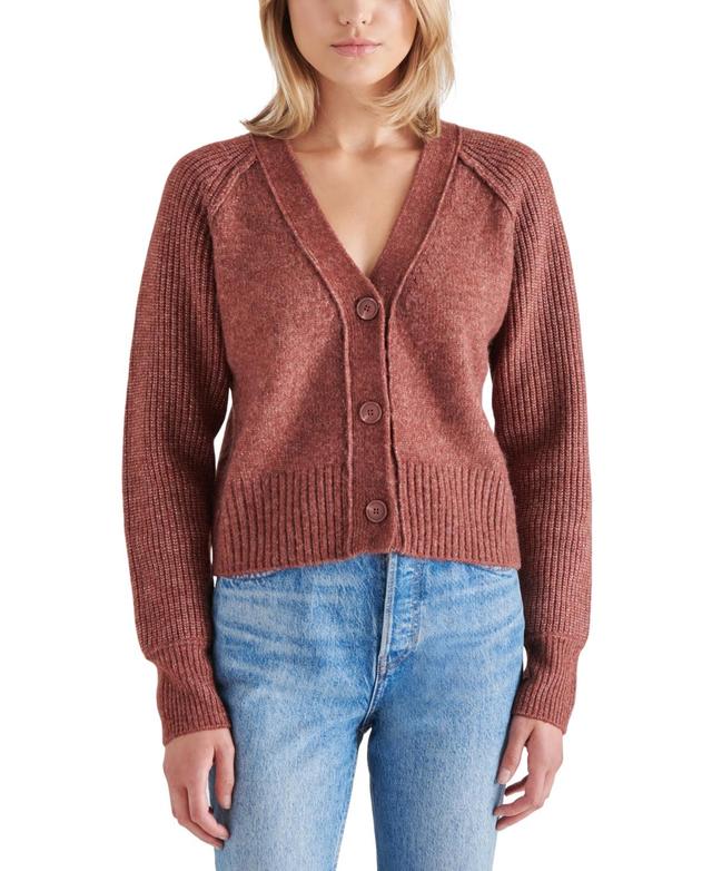 Steve Madden Womens Beckie V-Neck Long-Sleeve Cardigan Product Image