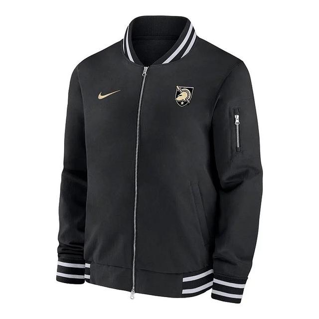 Mens Nike Black Army Black Knights Full-Zip Bomber Jacket Product Image