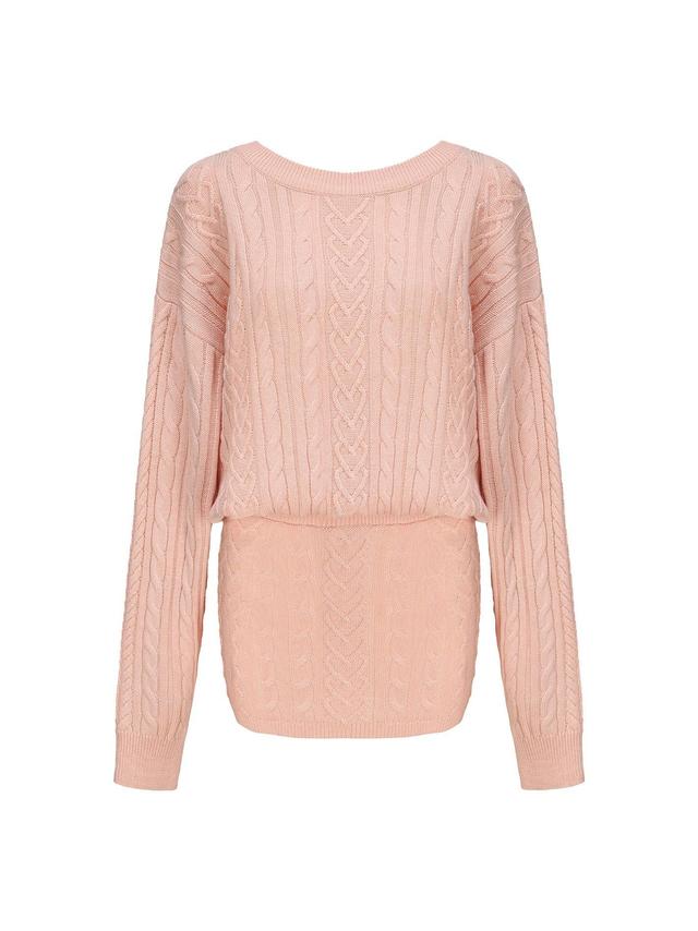 Kendall Knit Dress (Peach) Product Image