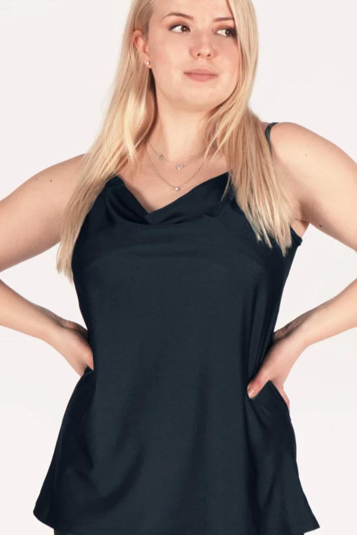 Satin cowl neck tank/cami Product Image