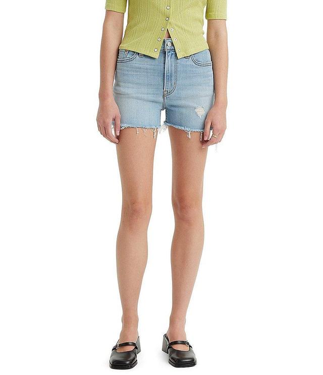 Levi's® High Rise Frayed Hem Distressed Cut Off Shorts Product Image