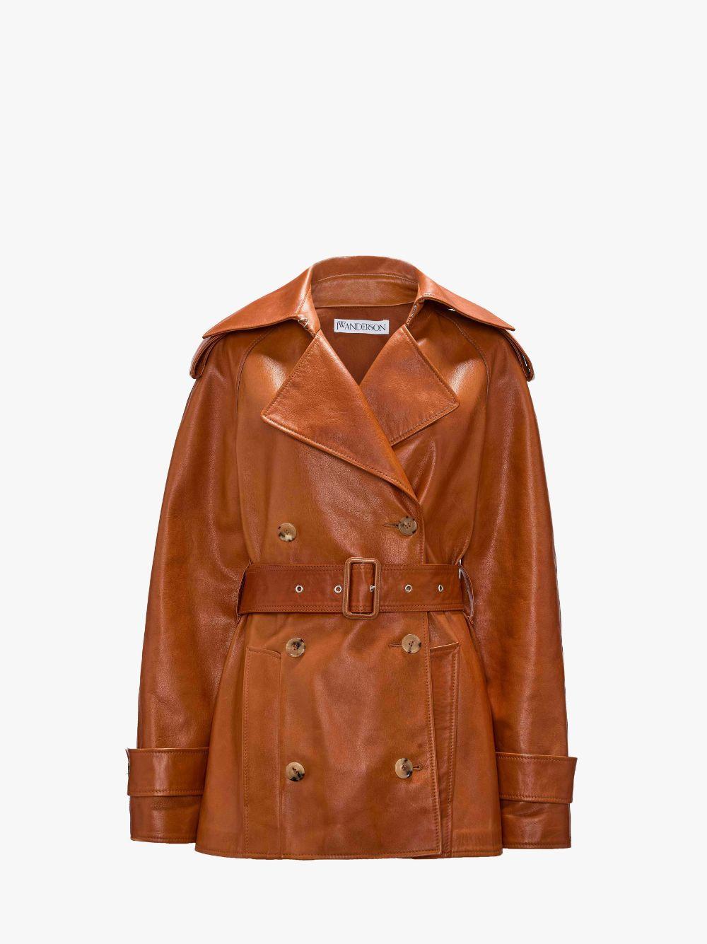 SHORT TRENCH JACKET in brown | JW Anderson US  Product Image