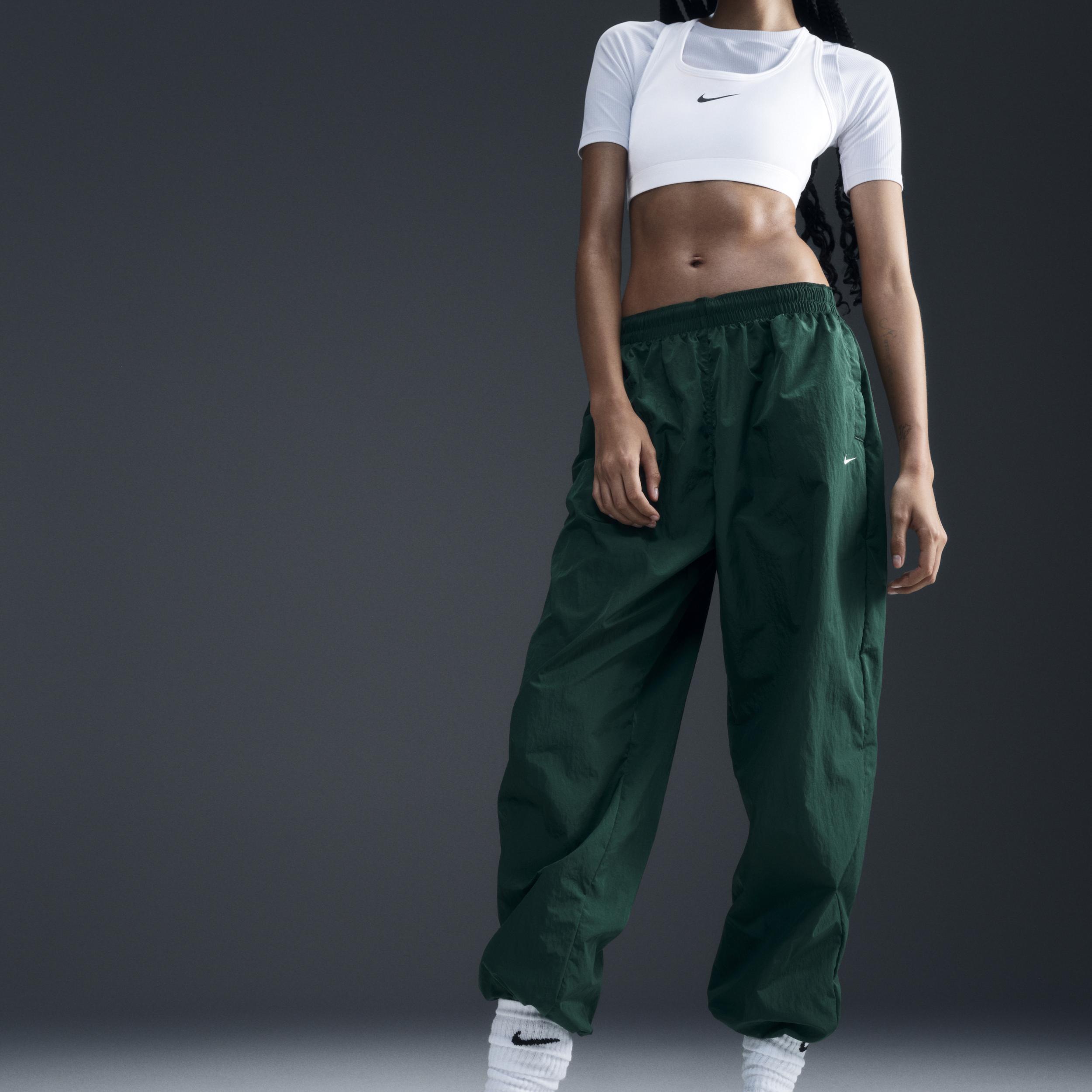 Womens Nike Sportswear Essential Mid-Rise Oversized Woven Jogger Pants Product Image